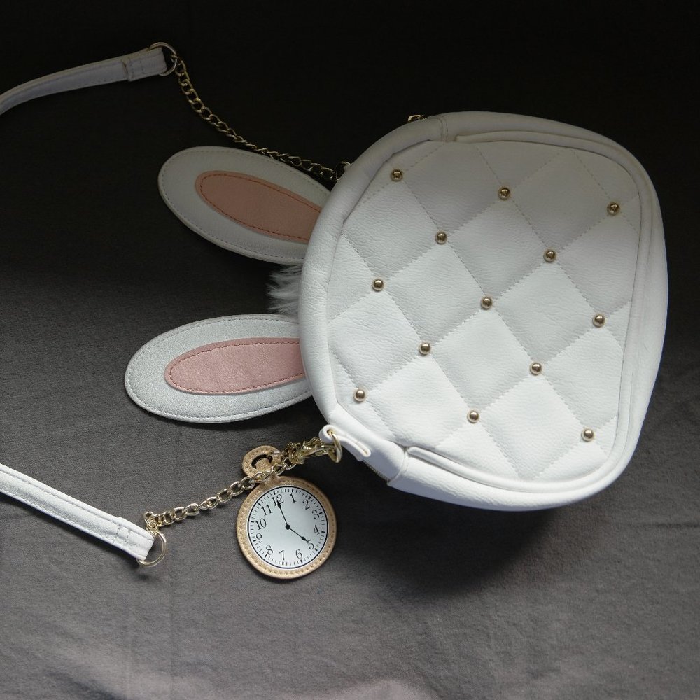 Disney Parks official Alice in Wonderland White Rabbit purse by loungefly